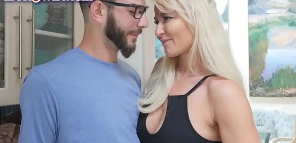 trendsFrustrated MILF cocksucking stepson in front of her husband